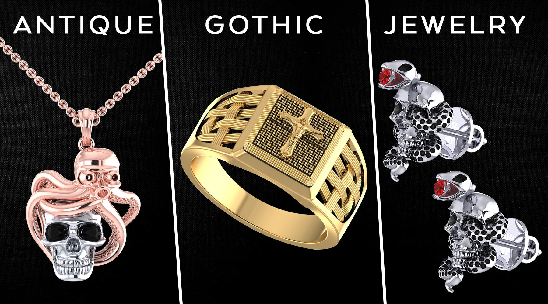 A Vintage and Antique Gothic Jewelry Collection that Embraces Decay