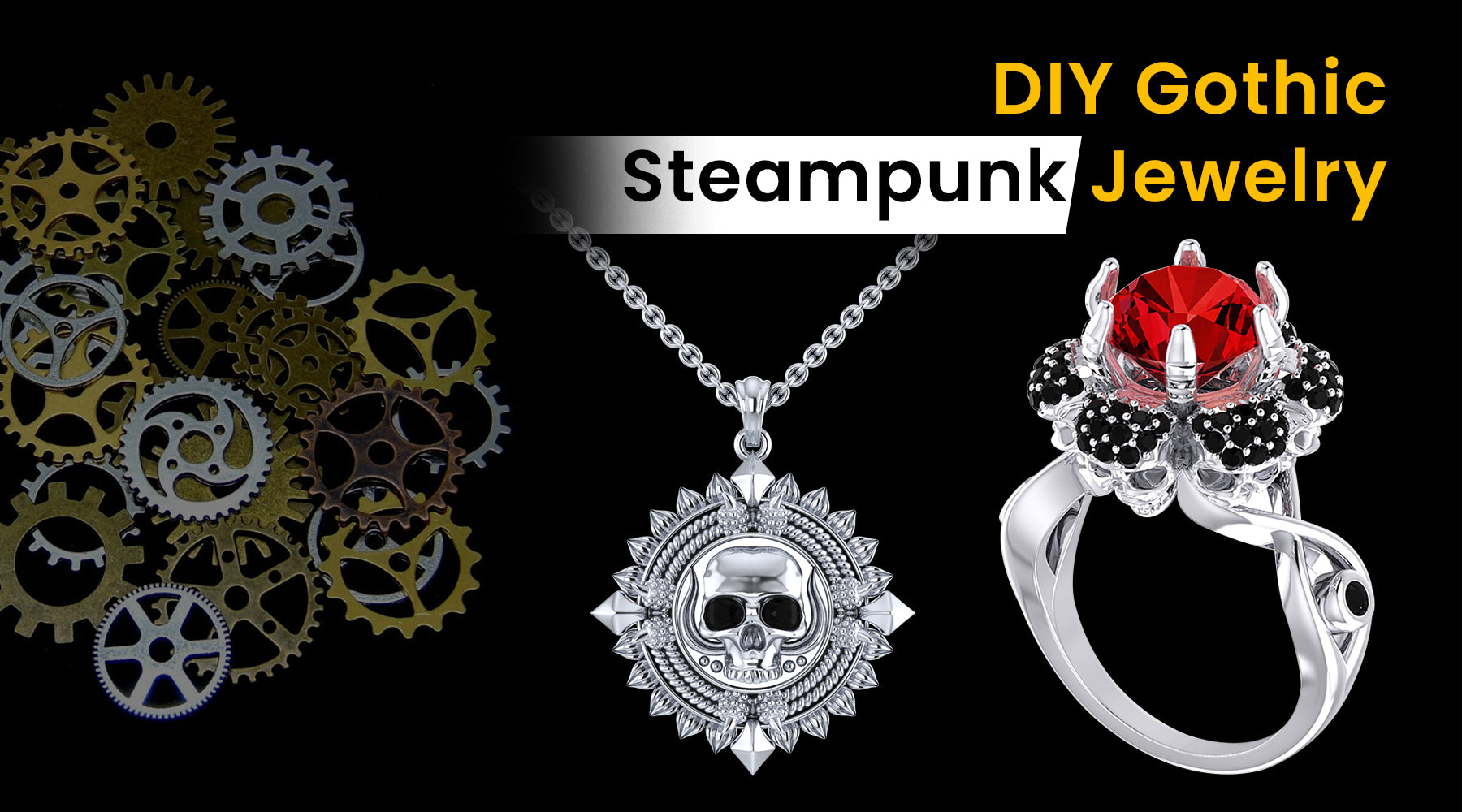 DIY Gothic Steampunk Jewelry with Gears and Cogs