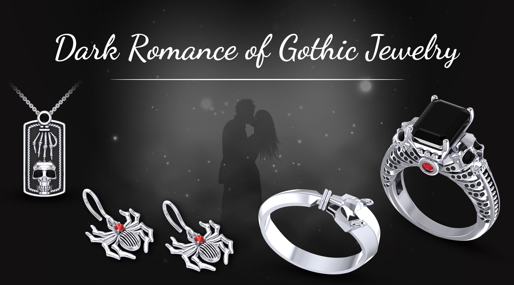 The Gothic Jewelry of Dark Romance Reflects Love and Desire