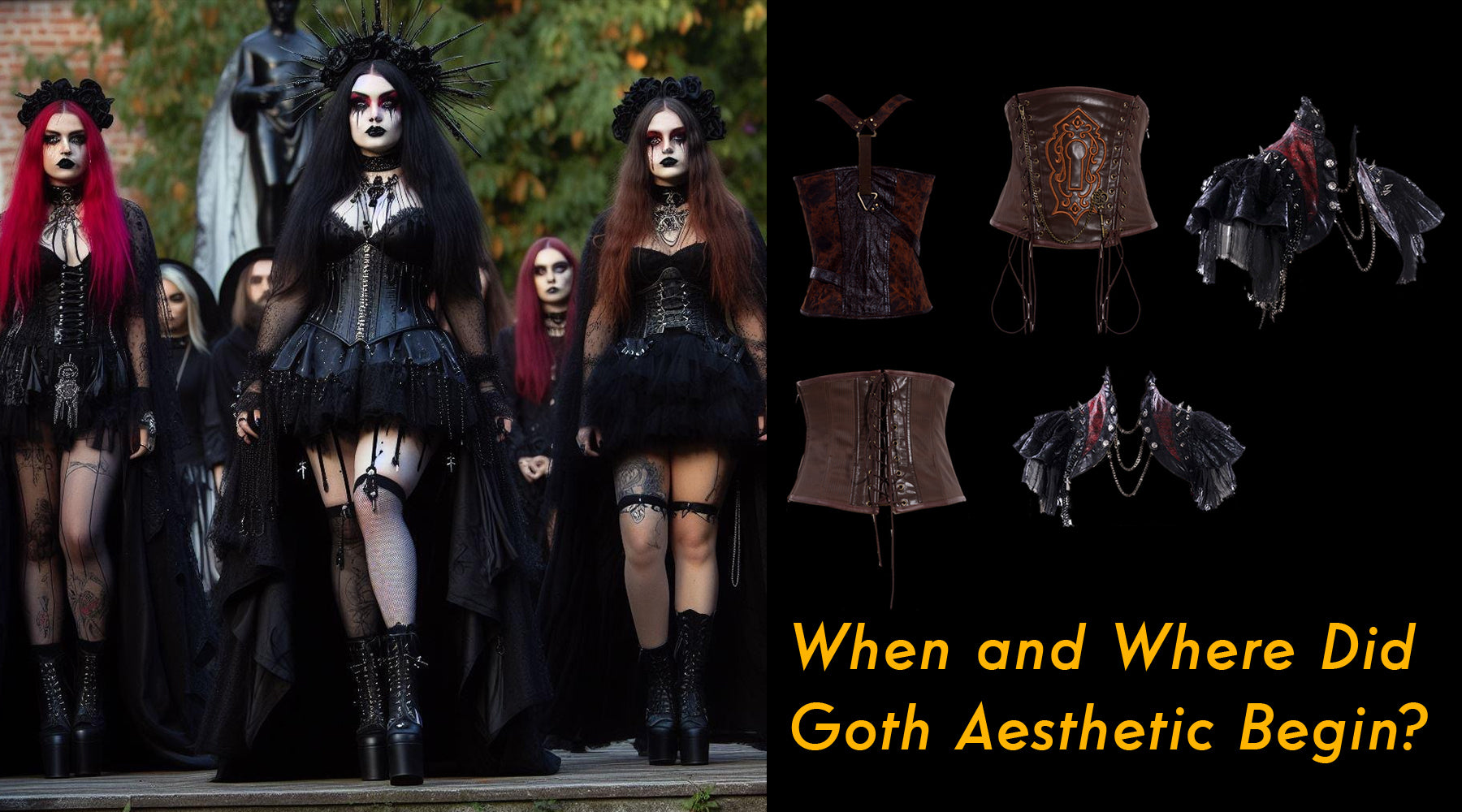 Where did the Gothic aesthetic start and what is its history?