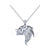 0.50Ct Black Diamond Engagement Wedding Gothic Lion Side Face Pendant Sterling Silver White Gold Finish