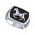 Gothic Horse Engagement Wedding Mens Ring Sterling Silver White Gold Finish