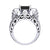 1.50Ct Princess Cut Black Diamond Gothic Skull Vintage Engagement Wedding Ring Sterling Silver White Gold Finish