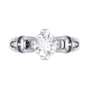 2.00Ct Round Cut White Diamond Gothic Skull Engagement Wedding Ring Sterling Silver White Gold Finish