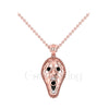 1.50Ct Round Cut Black Diamond Engagement Wedding Gothic Scream Skull Mask Pendant Sterling Silver Rose Gold Finish