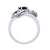 2.5Ct Oval Cut Black Diamond Gothic Skull Spider Style Engagement Wedding Men's Ring Sterling Silver White Gold Finish