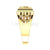 Gothic Jesus Style Engagement Wedding Mens Ring Sterling Silver Yellow Gold Finish