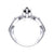 1.5Ct Round Cut Black Diamond Gothic Skull Bat Style Engagement Wedding Ring Sterling Silver White Gold Finish