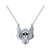 1.50Ct Round Cut Black Diamond Engagement Wedding Gothic Skull Wings Pendant Sterling Silver Rose Gold Finish