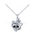 1.00Ct Round Cut Black Diamond Engagement Wedding Gothic Octopus Skull Pendant Sterling Silver Two Tone White Gold Finish