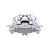 1Ct Gothic Round Cut Black Diamond Engagement Wedding Gothic Skull Style Pendant With Chain Sterling Silver White Gold Finish