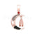 1Ct Round Cut Red Diamond Engagement Wedding Gothic Vampire Bat Style Pendant Sterling Silver Rose Gold Finish