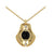 1.00Ct Round Cut White Diamond Engagement Wedding Gothic Wrapped Pendant Sterling Silver Yellow Gold Finish