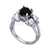 2.5Ct Round Cut Black Diamond Gothic Skull Vintage Style Engagement Wedding Ring Sterling Silver White Gold Finish