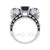 2.50Ct Princess Cut Black Diamond Engagement Wedding Ring Gothic Skull Style Sterling Silver White Gold Finish