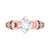 2.00Ct Round Cut White Diamond Gothic Skull Engagement Wedding Ring Sterling Silver Rose Gold Finish