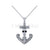 1Ct Round Cut Black Diamond Engagement Wedding Gothic Skull Anchor Style Pendant Sterling Silver White Gold Finish
