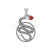 2.5Ct Gothic Round Cut Red Diamond Engagement Wedding Snake Style Pendant Sterling Silver White Gold Finish