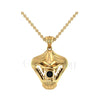 0.50Ct Round Cut Black Diamond Engagement Wedding Gothic Vampire Mouth Pendant Sterling Silver Two Tone Yellow Gold Finish