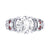 3.00Ct Round Cut White Diamond Engagement Wedding Ring Gothic Skull Sterling Silver White Gold Finish