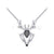 1.00Ct Round Cut Black Diamond Engagement Wedding Gothic Skull Spider Style Pendant With Chain Sterling Silver White Gold Finish