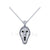 1.50Ct Round Cut Black Diamond Engagement Wedding Gothic Scream Skull Mask Pendant Sterling Silver White Gold Finish