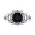 2Ct Round Cut Black Diamond Gothic Skull Flower Style Engagement Wedding Ring Sterling Silver White Gold Finish