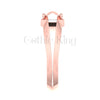 Gothic Panther Style Engagement Wedding Sterling Silver 7 Inch Bracelet Rose Gold Finish
