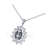 1.00ct Round Cut White Diamond Engagement Wedding Gothic Spider Web Pendant With Chain Sterling Silver White Gold Finish