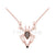 1.00Ct Round Cut Black Diamond Engagement Wedding Gothic Skull Spider Style Pendant With Chain Sterling Silver Rose Gold Finish
