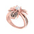 2.00Ct Round Cut White Diamond Gothic Spider Style Engagement Wedding Ring Sterling Silver Rose Gold Finish