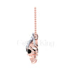 1.00Ct Round Cut Black Diamond Engagement Wedding Gothic Hand On Skull Pendant Sterling Silver Rose Gold Finish