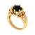 2.5Ct Round Cut Black Diamond Gothic Skull Wedding Engagement Ring Sterling Silver Yellow Gold Finish