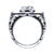 1.00Ct Round Cut Black Diamond Gothic Skull Men's Vintage Engagement Wedding Ring Sterling Silver White Gold Finish