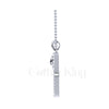 1.50Ct Round Cut Black Diamond Engagement Wedding Gothic Skull in the coffin Halloween Pendant Sterling Silver White Gold Finish