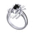 2.5Ct Oval Cut Black Diamond Gothic Skull Spider Style Engagement Wedding Ring Sterling Silver White Gold Finish