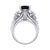 3.00Ct Round Cut Black & White Diamond Engagement Wedding Ring Gothic Skull Sterling Silver White Gold Finish
