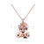 1.5Ct Round Cut Black Diamond Engagement Wedding Gothic Zombie Pendant Sterling Silver Rose Gold Finish