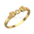 Gothic Jaguar Engagement Wedding Sterling Silver 7 Inch Bracelet Yellow Gold Finish