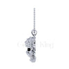 1.00Ct Round Cut Black Diamond Engagement Wedding Gothic Skull The Mummy Face Pendant Sterling Silver Two Tone White Gold Finish