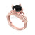 2.00Ct Round Cut Black Diamond Gothic Hand Irish Claddgh Style Engagement Wedding Ring Sterling Silver Rose Gold Finish