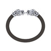 Gothic Leopard Engagement Wedding Sterling Silver 7 Inch Bracelet White Gold Finish