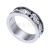 2.50Ct Round Cut Black Diamond Engagement Wedding Ring Gothic Skull Band Style Sterling Silver White Gold Finish