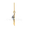 1.00Ct Round Cut Black Diamond Engagement Wedding Gothic Skull With Dragon Pirates Anchor Pendant Sterling Silver Yellow Gold Finish