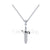 2.5Ct Round Cut White Diamond Engagement Wedding Gothic Iced Knife Pendant Sterling Silver White Gold Finish