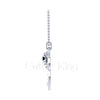1.00Ct Round Cut Black Diamond Engagement Wedding Gothic Skull Art Deco Leaf Flower Pendant Sterling Silver White Gold Finish