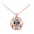 1.00Ct Round Cut Black Diamond Engagement Wedding Gothic Skull Prison Pendant Sterling Silver Two Tone Rose Gold Finish