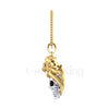 1.00Ct Round Cut Black Diamond Engagement Wedding Gothic Octopus Skull Pendant Sterling Silver Two Tone Yellow Gold Finish
