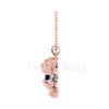 1.00Ct Round Cut Black Diamond Engagement Wedding Gothic Skull The Mummy Face Pendant Sterling Silver Two Tone Rose Gold Finish