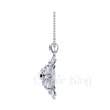 3.00Ct Round Cut Black Diamond Engagement Wedding Gothic Skull Art Deco Floral Petal Leaf Style Pendant Sterling Silver Two Tone White Gold Finish